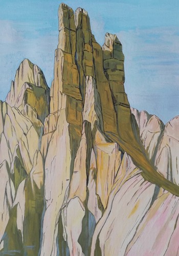 Quadro paesaggio montagna - di,